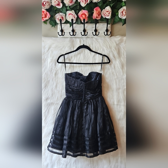 Betsey Johnson Evening Sweetheart Strapless Black Mini Dress - Picture 11 of 11